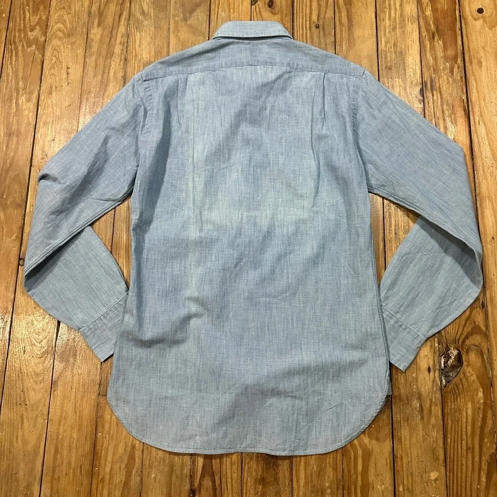 NWT‎ Polo Ralph Lauren Shirt Mens 15 38 Blue Button Up Slim Fit